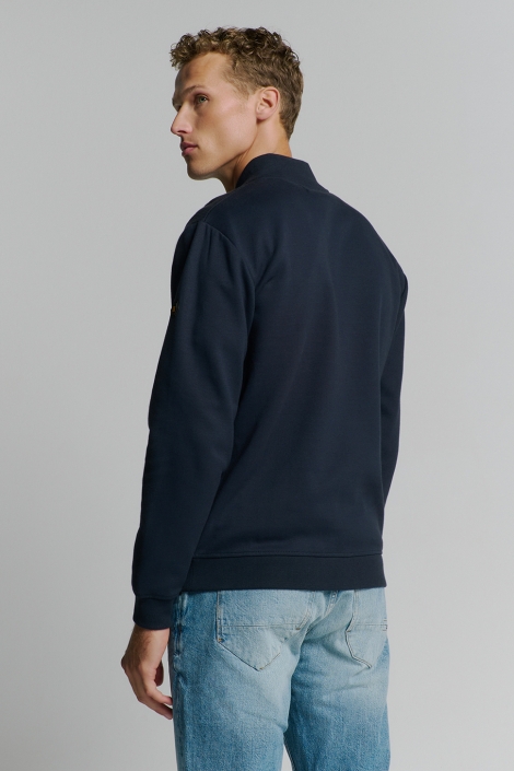 NO-EXCESS sweater full zipper jacquard mix bo